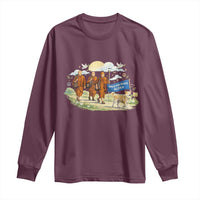 Walk for Peace Monks with Aloka the Dog Long Sleeve Shirt Spiritual Pilgrimage Buddhist Inspired - Wonder Print Shop
