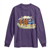 Walk for Peace Monks with Aloka the Dog Long Sleeve Shirt Spiritual Pilgrimage Buddhist Inspired - Wonder Print Shop