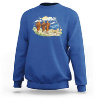Walk for Peace Monks with Aloka the Dog Sweatshirt Spiritual Pilgrimage Buddhist Inspired - Wonder Print Shop