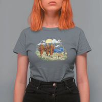 Walk for Peace Monks with Aloka the Dog T Shirt For Women Spiritual Pilgrimage Buddhist Inspired - Wonder Print Shop