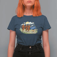 Walk for Peace Monks with Aloka the Dog T Shirt For Women Spiritual Pilgrimage Buddhist Inspired - Wonder Print Shop