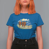 Walk for Peace Monks with Aloka the Dog T Shirt For Women Spiritual Pilgrimage Buddhist Inspired - Wonder Print Shop