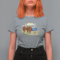 Walk for Peace Monks with Aloka the Dog T Shirt For Women Spiritual Pilgrimage Buddhist Inspired - Wonder Print Shop