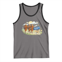 Walk for Peace Monks with Aloka the Dog Tank Top Spiritual Pilgrimage Buddhist Inspired - undefined