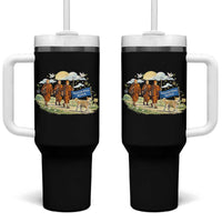 Walk for Peace Monks with Aloka the Dog Tumbler With Handle Spiritual Pilgrimage Buddhist Inspired - Wonder Print Shop