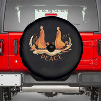 Peaceful Monks Walk with Aloka the Dog Spare Tire Cover Zen Art Buddhism Harmony - Wonder Print Shop