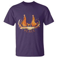 Peaceful Monks Walk with Aloka the Dog T Shirt Zen Art Buddhism Harmony - Wonder Print Shop