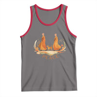 Peaceful Monks Walk with Aloka the Dog Tank Top Zen Art Buddhism Harmony - undefined