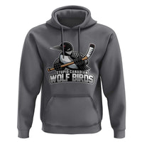 Stupid Canadian Wolf Birds Hoodie Funny Common Loon Viral Hockey Romance - Wonder Print Shop
