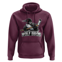 Stupid Canadian Wolf Birds Hoodie Funny Common Loon Viral Hockey Romance - Wonder Print Shop