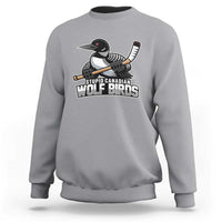 Stupid Canadian Wolf Birds Sweatshirt Funny Common Loon Viral Hockey Romance - Wonder Print Shop