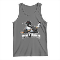Stupid Canadian Wolf Birds Tank Top Funny Common Loon Viral Hockey Romance - Wonder Print Shop