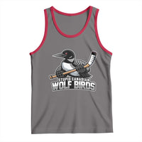 Stupid Canadian Wolf Birds Tank Top Funny Common Loon Viral Hockey Romance - Wonder Print Shop