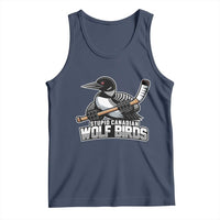 Stupid Canadian Wolf Birds Tank Top Funny Common Loon Viral Hockey Romance - Wonder Print Shop