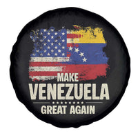 Make Venezuela Great Again Spare Tire Cover Distressed US and Venezuela Flag Unity - Wonder Print Shop