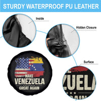 Make Venezuela Great Again Spare Tire Cover Distressed US and Venezuela Flag Unity - Wonder Print Shop