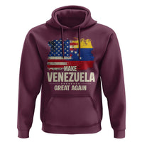 Make Venezuela Great Again Hoodie Distressed US and Venezuela Flag Unity - Wonder Print Shop