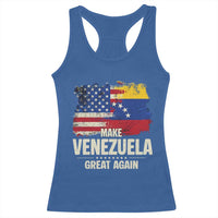 Make Venezuela Great Again Racerback Tank Top Distressed US and Venezuela Flag Unity - Wonder Print Shop