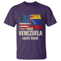 Make Venezuela Great Again T Shirt Distressed US and Venezuela Flag Unity - Wonder Print Shop
