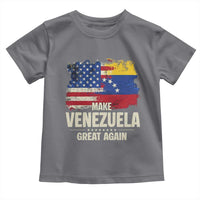 Make Venezuela Great Again Toddler T Shirt Distressed US and Venezuela Flag Unity - Wonder Print Shop