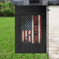 Drill Baby Drill American Flag Garden Flag Oil Rig Oildfield Energy Industry Patriot - Wonder Print Shop