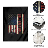 Drill Baby Drill American Flag Garden Flag Oil Rig Oildfield Energy Industry Patriot - Wonder Print Shop