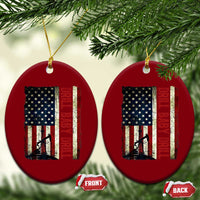 Drill Baby Drill American Flag Ceramic Ornament Oil Rig Oildfield Energy Industry Patriot - Wonder Print Shop