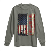 Drill Baby Drill American Flag Long Sleeve Shirt Oil Rig Oildfield Energy Industry Patriot - Wonder Print Shop