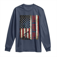 Drill Baby Drill American Flag Long Sleeve Shirt Oil Rig Oildfield Energy Industry Patriot - Wonder Print Shop