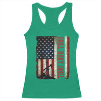 Drill Baby Drill American Flag Racerback Tank Top Oil Rig Oildfield Energy Industry Patriot - Wonder Print Shop