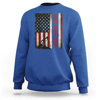 Drill Baby Drill American Flag Sweatshirt Oil Rig Oildfield Energy Industry Patriot - Wonder Print Shop