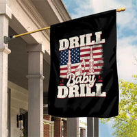 Drill Baby Drill American Flag Garden Flag Retro Oilfield Oil Rig Patriot - Wonder Print Shop
