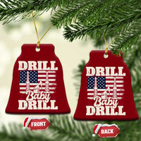 Drill Baby Drill American Flag Ceramic Ornament Retro Oilfield Oil Rig Patriot - Wonder Print Shop