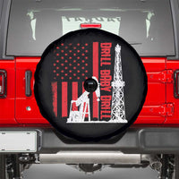 Drill Baby Drill American Flag Spare Tire Cover Distressed Oil Rig Oildfield Energy Industry - Wonder Print Shop
