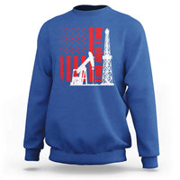 Drill Baby Drill American Flag Sweatshirt Distressed Oil Rig Oildfield Energy Industry - Wonder Print Shop