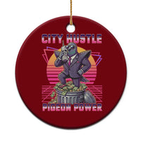 Retro City Hustle Pigeon Power Ceramic Ornament Funny 80s Style Money Bird Gangsta - Wonder Print Shop