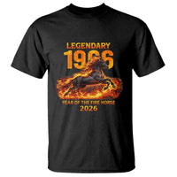 Legendary 1966 Year of the Fire Horse T Shirt Fiery 2026 Zodiac Birthday Gift - Wonder Print Shop