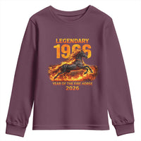 Legendary 1966 Year of the Fire Horse Youth Sweatshirt Fiery 2026 Zodiac Birthday Gift - Wonder Print Shop