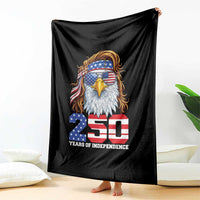 250 Years of Independece Patriotic Eagle Throw Blanket 1776 2026 USA Flag 4th of July Semiquincentennial - Wonder Print Shop