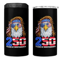 250 Years of Independece Patriotic Eagle 4 in 1 Can Cooler Tumbler 1776 2026 USA Flag 4th of July Semiquincentennial - Wonder Print Shop