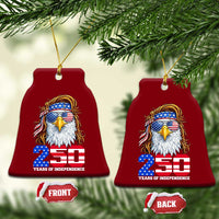 250 Years of Independece Patriotic Eagle Ceramic Ornament 1776 2026 USA Flag 4th of July Semiquincentennial - Wonder Print Shop