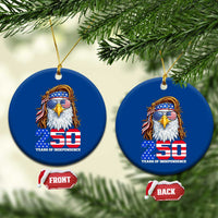 250 Years of Independece Patriotic Eagle Ceramic Ornament 1776 2026 USA Flag 4th of July Semiquincentennial - Wonder Print Shop