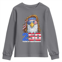 250 Years of Independece Patriotic Eagle Youth Sweatshirt 1776 2026 USA Flag 4th of July Semiquincentennial - Wonder Print Shop