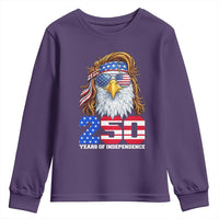 250 Years of Independece Patriotic Eagle Youth Sweatshirt 1776 2026 USA Flag 4th of July Semiquincentennial - Wonder Print Shop