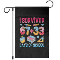 I Survived 67 Plus 33 100 Days of School Garden Flag Six Seven Meme Colorful Math Humor - Wonder Print Shop