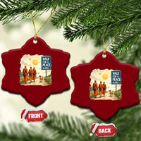 Walk For Peace Aloka the Dog and Monks Ceramic Ornament