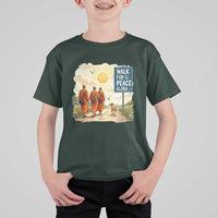 Walk For Peace Aloka the Dog and Monks T Shirt For Kid
