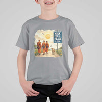 Walk For Peace Aloka the Dog and Monks T Shirt For Kid