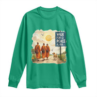 Walk For Peace Aloka the Dog and Monks Long Sleeve Shirt