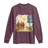 Walk For Peace Aloka the Dog and Monks Long Sleeve Shirt